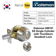 Gateman GM101 SS Single Cylinder with Thumbturn Deadbolt Lock Brand Korea