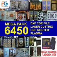 6450 cdr jpg and dxf File CNC plasma router laser cutting bundle panel