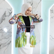 Premium !! Batik Prabuseno - KINAN Blazer Batik Wanita Lengan Panjang