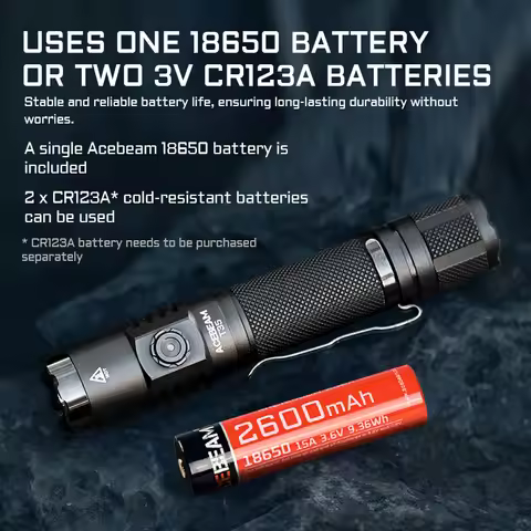 ACEBEAM T35 Compact Tactical EDC Flashlight Long Range 380 Meters 1900 High Lumens Flashlights For E