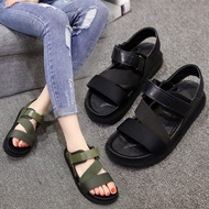ZC9 Ready Stock Fashion Women Sandal Rome Shoes Magic Muffin Flat Bottom Korean Style yfk2
