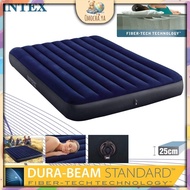 INTEX Inflatable Air Bed Mattress Tilam Angin Single Size With 2-in-1 Valve For Fast Inflating And D