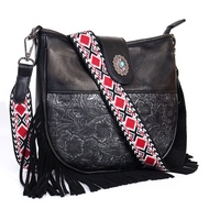 Western Bohemian Style Retro Tassel Bag Womens Design Crossbody Bag Pu sey