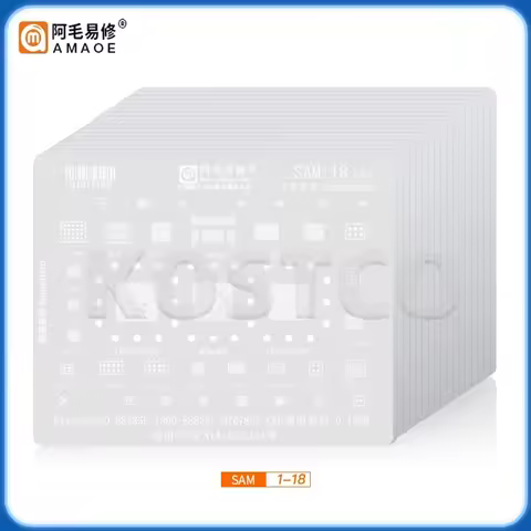 AMAOE SAM1-18 BGA Stencil Reballing For SAMSUNG S6/S7/S8/S9/S10/S20/S21/S22 Ultra Note 10/9/8/6/5 A1