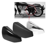 台灣現貨1 件裝摩托車鍍鉻/黑色左側電池蓋鋼適用於 Harley Sportster 48 72 Iron XL 883