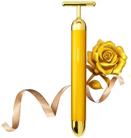 T-shaped Integrated Electric Gold Beauty Massage Stick Gold Massage Stick Face Facial Massager