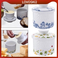 [LovoskiacMY] Butter Crock Large Capacity Housewarming Gift for Soft Butter Ceramic Butter Container