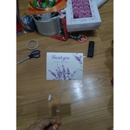 name card with plastic stand