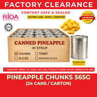 [EXPIRY DATE : JULY 2027] PINEAPPLE CHUNKS (565G X 24CANS)