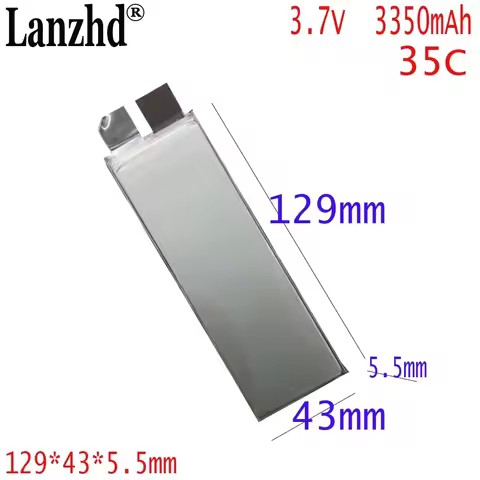 3.7V Li po High Rate 35C Lithium Polymer 3350mAh Cell For Diy Pack Power car Jump Starter 12v Tools 
