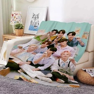 Bed Blanket Sofa Winter A-Ateez Kpop Warm Fleece Camping Custom Decorative Nap Fluffy Soft Blankets 