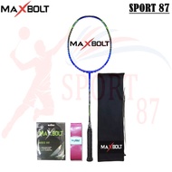 Raket Badminton Maxbolt Assassin Blue Bonus Komplit Raket Maxbolt Assasin