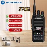 K Headset HT motorola 370s two way radio jarak jauh 20KM walkie talkie kapasitas tinggi 6800mAH 128 