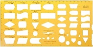 MinnowXY K Resin Flow Chart Symbol Drafting Template Ruler Stencil Measuring Tool Student