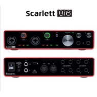 focusrite Scarlett 8i6 gen3 2 year warrently with xlr cables