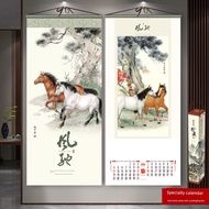calender 2026 desk calendar 2026 Kalendar Tahun Kuda 2026 Kalendar Lukisan Landskap Lukisan Cina Kal