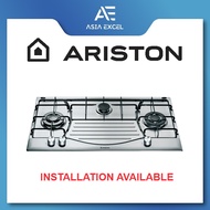 ARISTON PHN 932 T2/IX/A 90CM 3 BURNER BUILT-IN STAINLESS STEEL GAS HOB