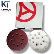 5in 8-hole round sandpaper with size P60 P100 P120 P150 P180 P400 P600 P800 P1000
