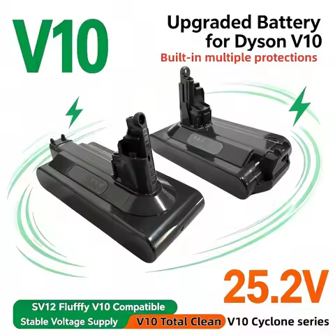 Upgraded 25.2V Rechargeable Battery Compatible with Dyson V10 SV12, Perfect for V10 Fluffy Whirlwind