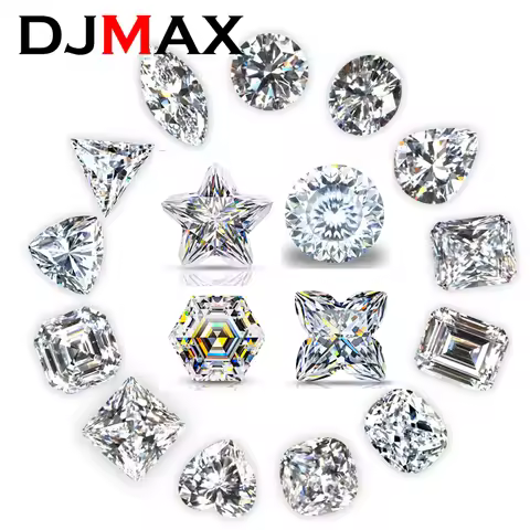 DJMAX 0.1-10ct Full Size Special Shapes D Color VVS1 Moissanite Loose Stone High Quality Moissanite 