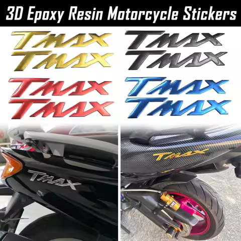For T-MAX Tmax TMAX 500 530 560 SX DX 3D Epoxy Resin Motorcycle Emblem Stickers Moto Scooter Side Bo