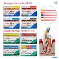 Dental Absorbent Paper Points/Gutta percha points F1-F3 for Protaper Files 1 Box