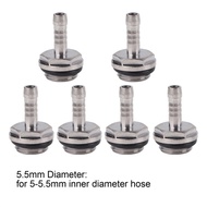 ppcoph 6 PCS PC Water Cooling TwoTouch Fitting G1/4 Thread Barb Connector for Tube 5.5mm