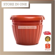 ELIANWARE Plastic Round Flower Pot (19cm x 16cm)