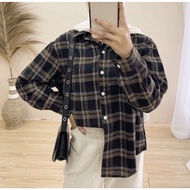 KEMEJA Women's flannel long flannel shirt