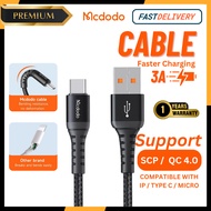 Mcdodo Cable USB Type C Micro Fast Charging Data 3A 1M CA-227 228 229