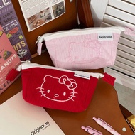 Corduroy Kitty cat pencil case student stationery box 22x6x9cm
