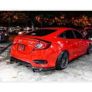 Honda Civic FC PP Rear Lips Lip,Rear diffuser AZC Original Thailand Design Diffuser Lips(glossy black,cf priting