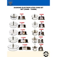 10Pcs Diamond 45-150mm Electroplated Hole Saw Drill Bits For For Glass Marble Tiles Drywall Ceramic 