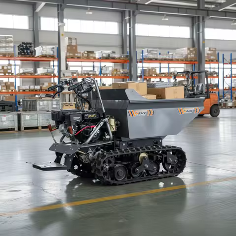 Full Hydraulic 15HP 500kg Crawler Dumper Mini Track Engineering Construction Site Dumper