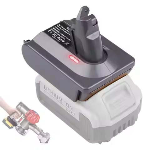 DW20V6 Adapter for Dewalt 20V 18V Lithium Battery Replace for Dyson V6 SV03 SV04 SV09 DC62 for Dyson