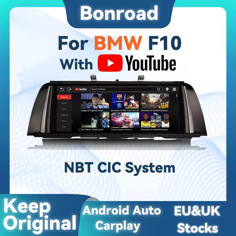 BONROAD 10.25'' Wireless Carplay Audio Car Radio With Youtube For BMW 5 Series F10 F11 GPS Navigatio