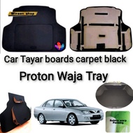 Proton Waja (waterproof/mdf board), colour(black/grey) rear bonet tayar board carpet tray(waterproof