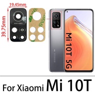 เลนส์กล้องสำหรับ Xiaomi Mi Note 10 10T 11 Lite Pro Ultra Redmi Note 9T 10 10S Pro เลนส์กล้องด้านหลังกระจกพร้อมสติกเกอร์