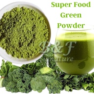 Superfood Green Powder Greens Powder with Kale, Celery, Avocado, Alfalfa, Cucumber, Sage, Broccoli, Wheatgrass Powder