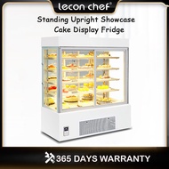 leconchef Commercial Bakery Shop Large Capacity Floor Standing Upright Showcase Cake Display Fridge 