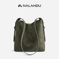 NALANDU | BROWN Bucket Bag LARGE CAPACITY Bovine Leather