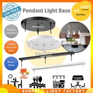 Nordic Design Pendant Light Base Plate Ceiling Plate Long Base / Round Base Dining Pendant Lamp Ceiling Lamp Black/White