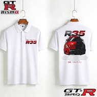Racing Polo Shirts - Baju Racing Nismo GTR Nissan GTR R35 R32 R34 GTR Nismo Percetakan Polo Unisex C