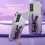 For Huawei P40 Pro Case Electroplating Colorful Luxury Soft Glitter TPU Cell phone Back Cover Huawei P40Pro Phone Case rabbit Kickstand