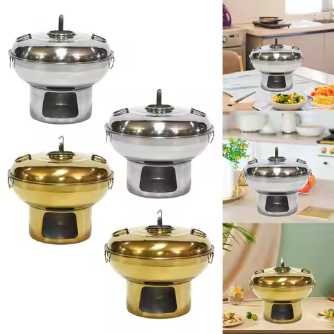 Small Hot Pot Stockpot Outdoor Cooker Stainless Steel Hot Pot for Hotel Home
