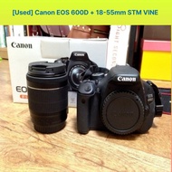 [Used] Canon DSLR Camera EOS 600D + 18-55mm STM VINE