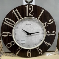 Seiko Clock QXA800Z Brown Large Wooden Case Number 3D Numeral Wall Clock QXA800