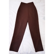 Vintage Brown High-Waist Straight Pants | Double Lined | 2nd Street Taiwan Thrifted