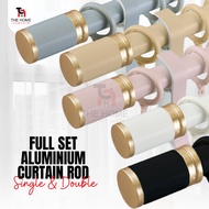 THC Rod Curtain Aluminium Single Full Set / Langsir Rod Aluminium / Batang Langsir / Rod Window / Ro