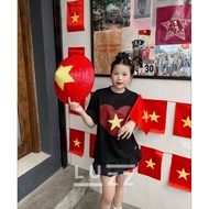 [ QUOC KHANH September 2 ] Patriotic Heart Girls T-shirt - Linhluzz Girls Fashion Shop